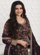 Photogenic Salwar Suit in Dark Purple Colour